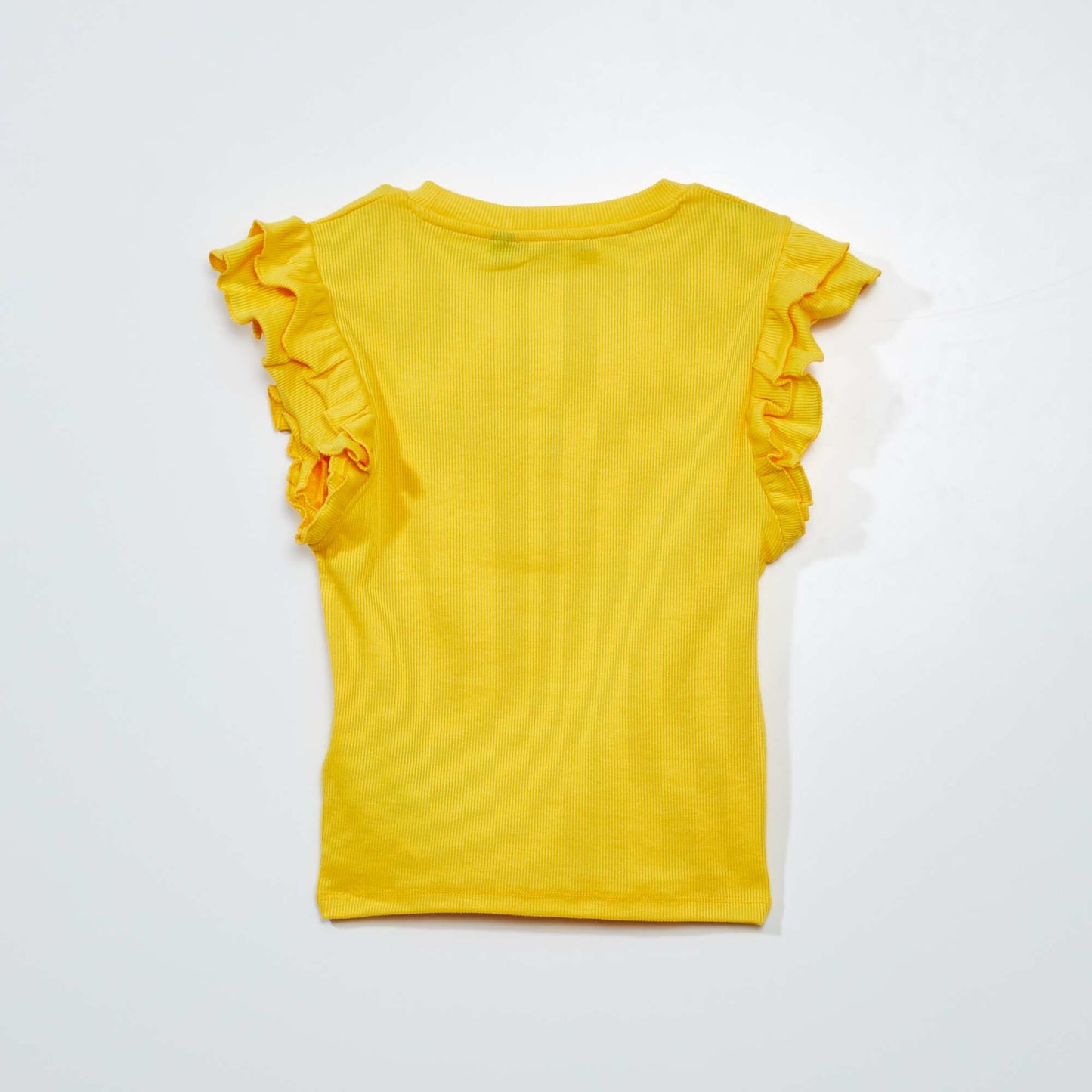 T-shirt volants jaune