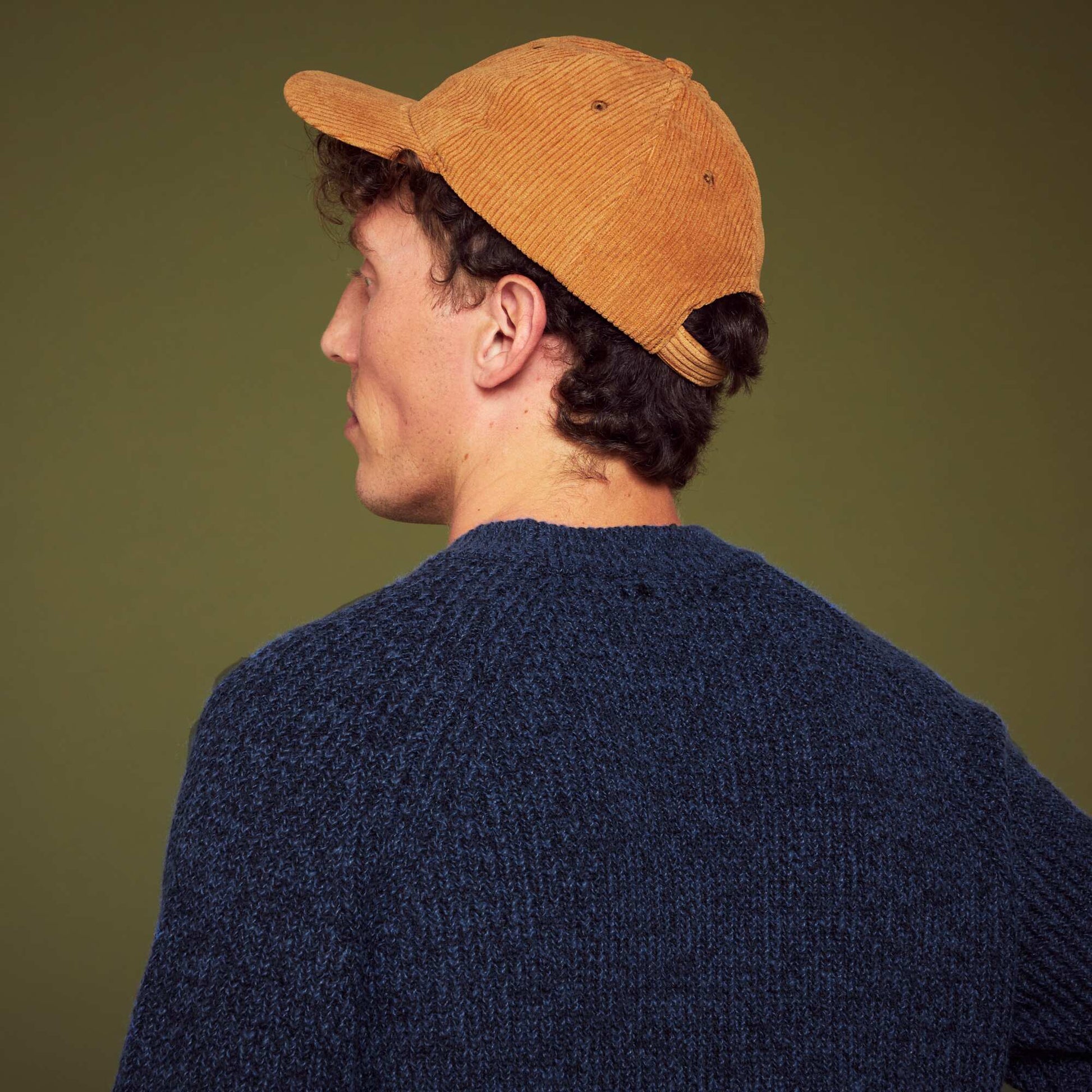 Pull en grosse maille col rond Bleu