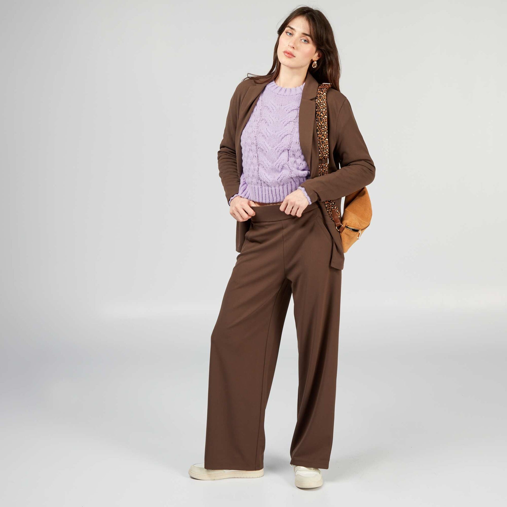 Pull en maille tress e Violet