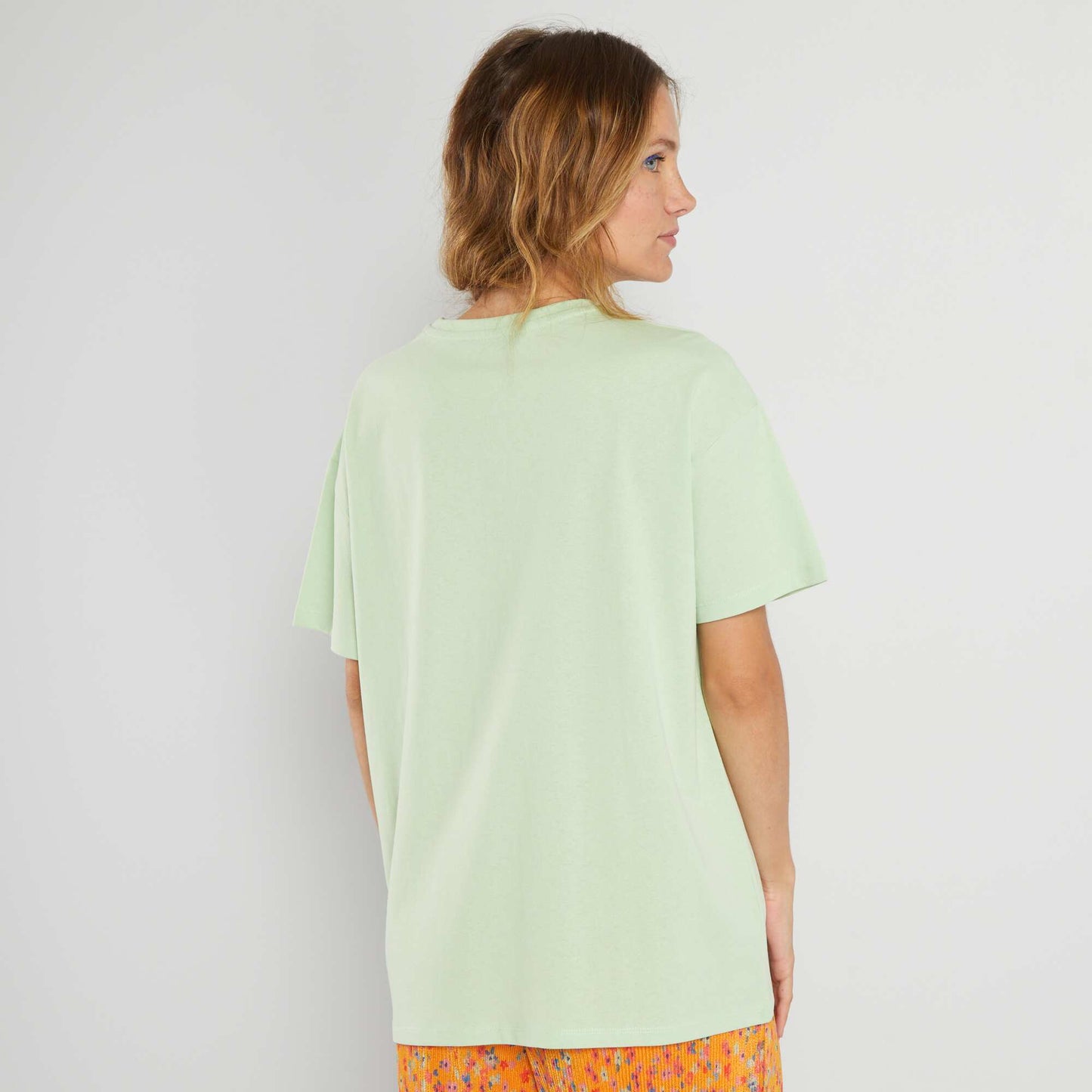 T-shirt oversize imprim  Vert