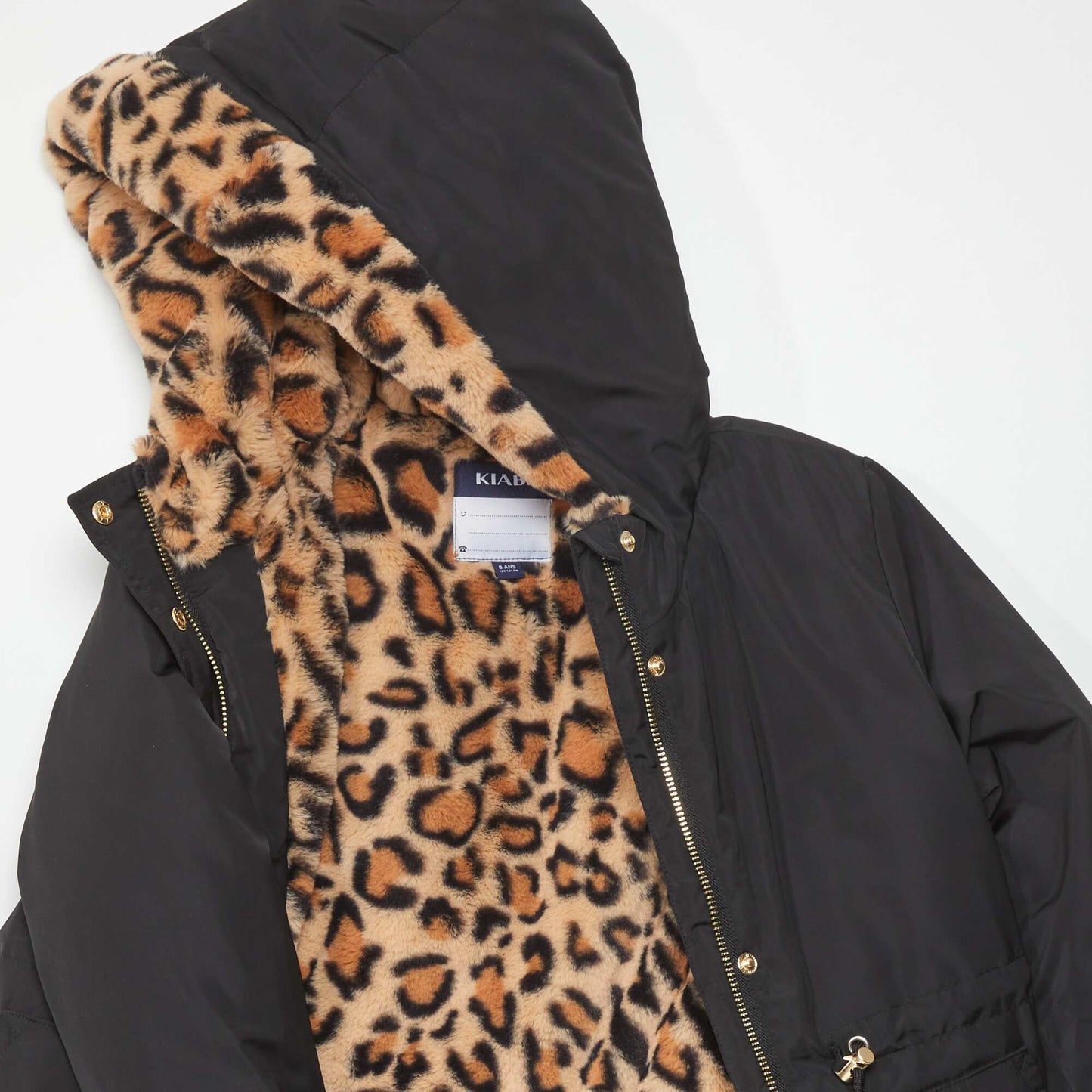 Parka doubl e et capuche fourr e noir