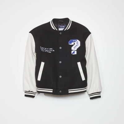 Blouson style 'campus' Noir