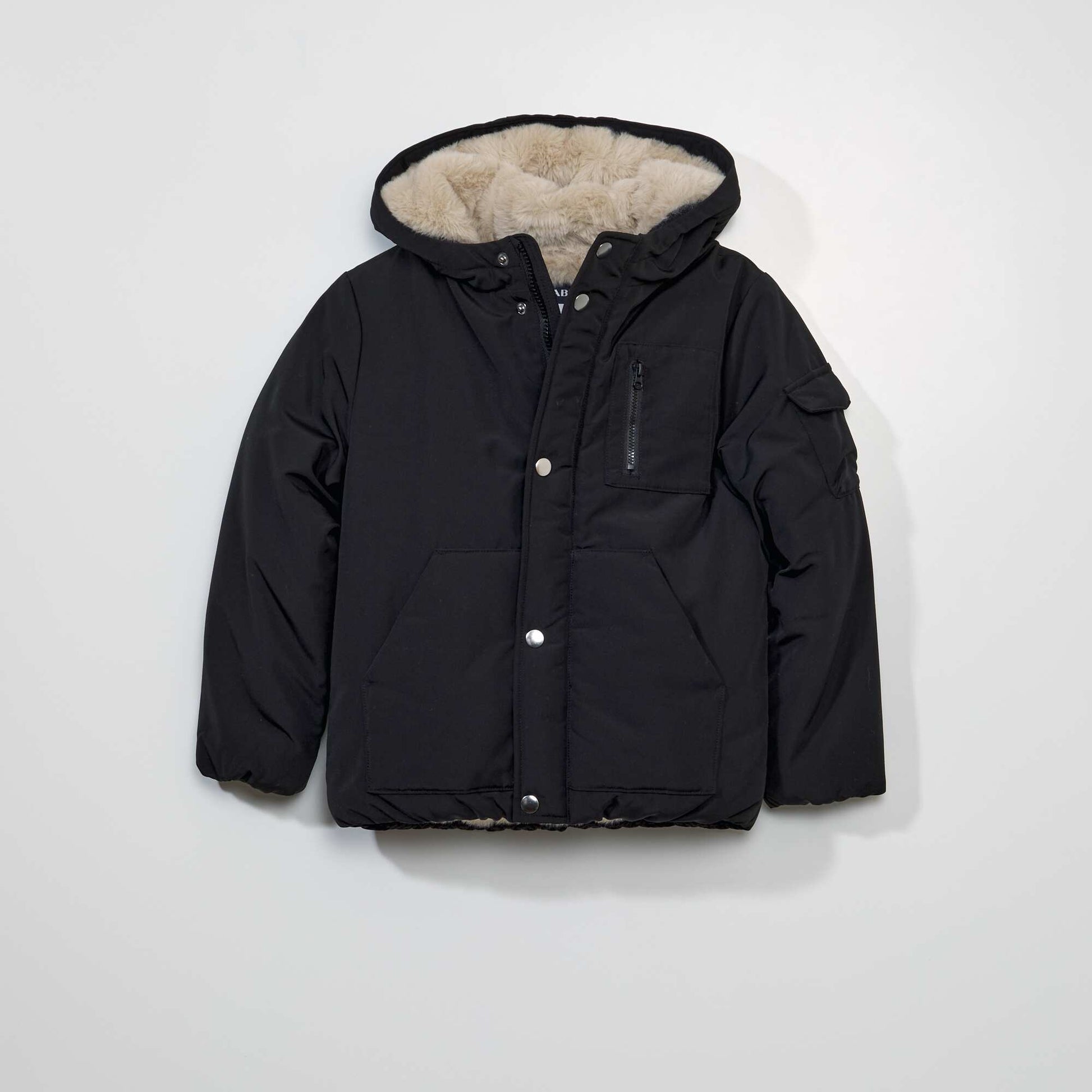 Blouson capuche noir