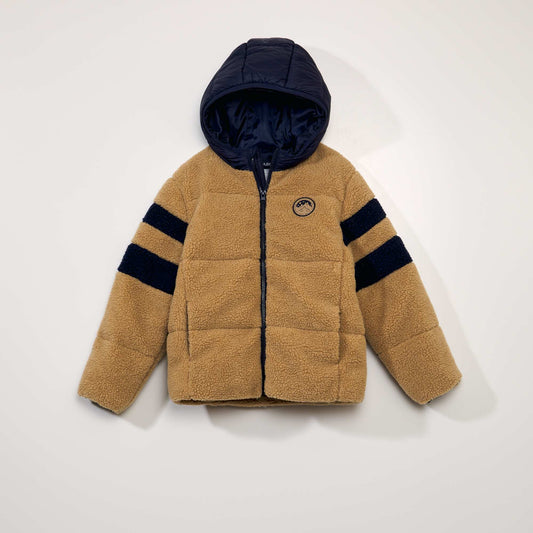Doudoune bi-mati re avec sherpa Beige