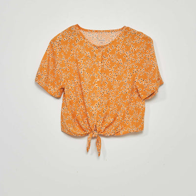 Blouse nouer devant Jaune