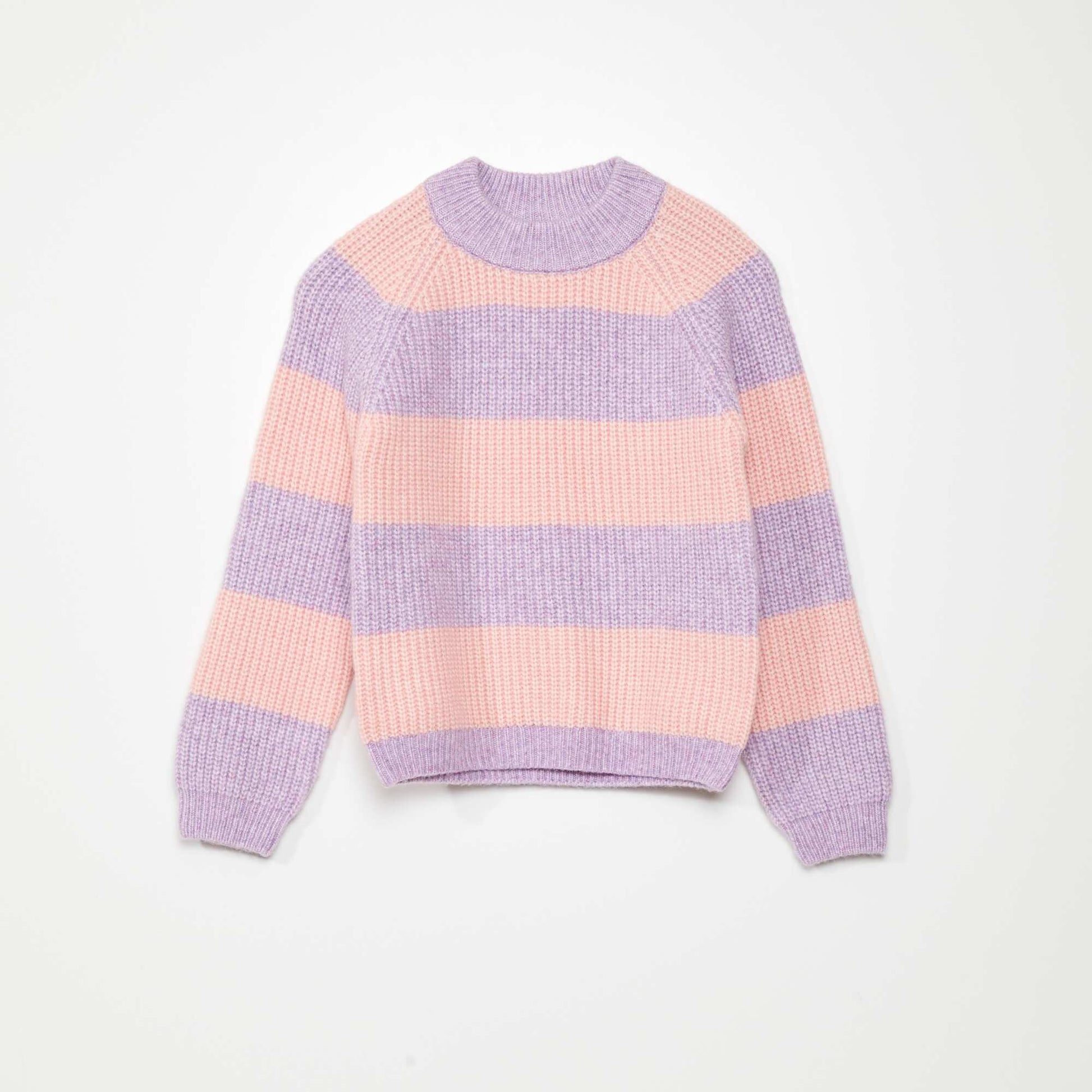 Pull en maille 'rayures' Violet
