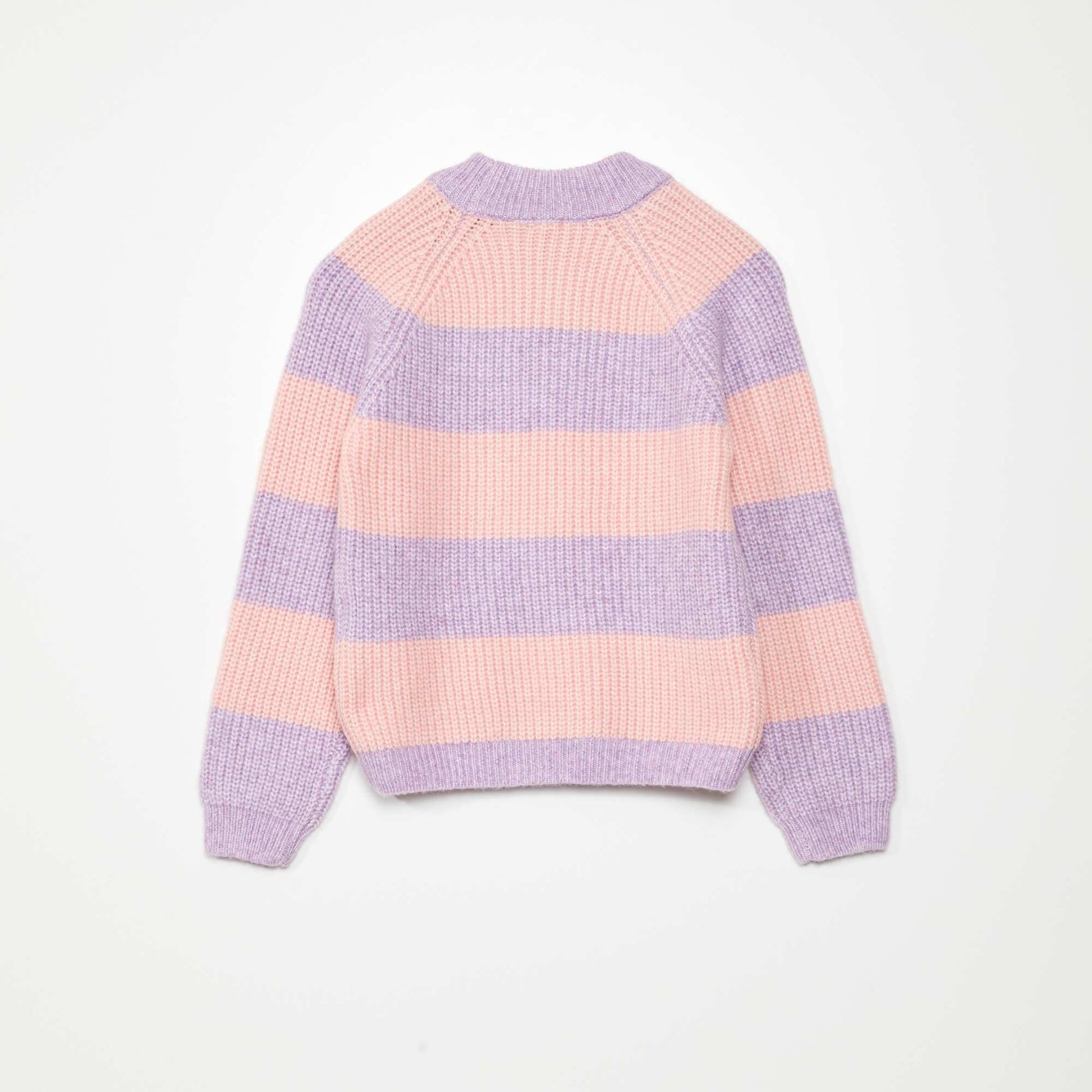 Pull en maille 'rayures' Violet