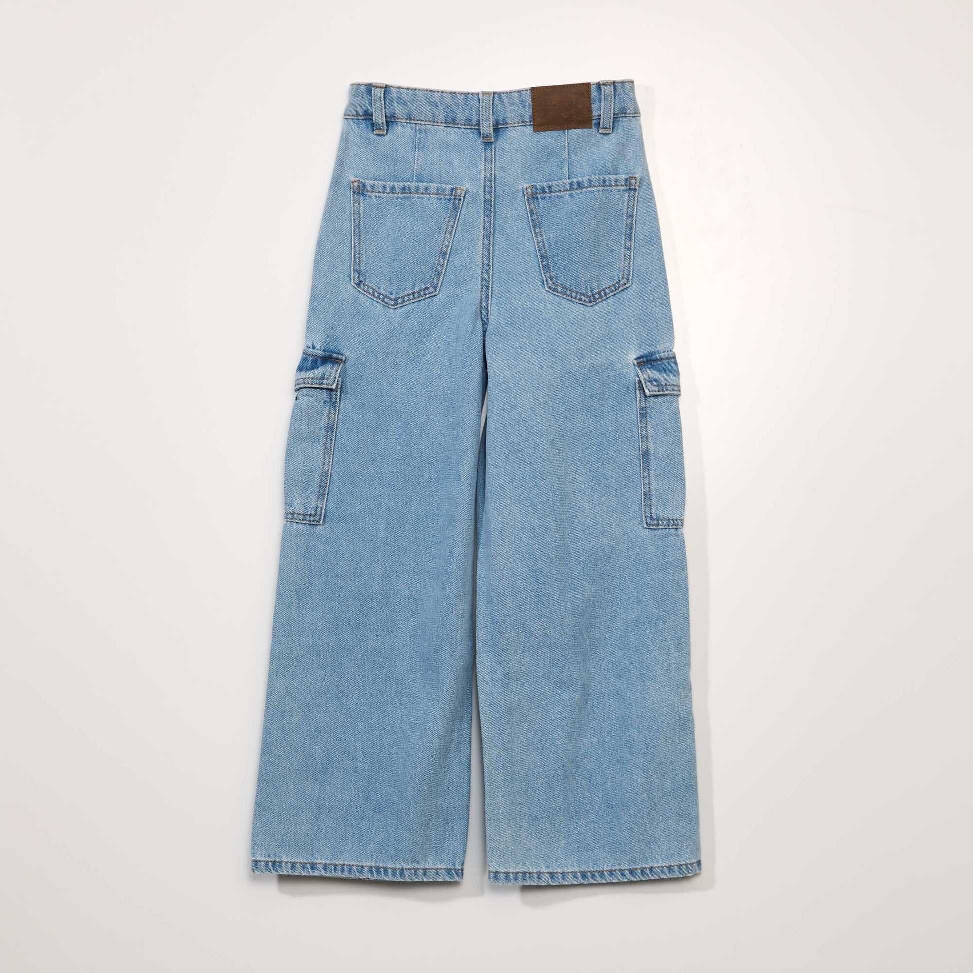 Jean wideleg avec poches sur les c t s Bleu
