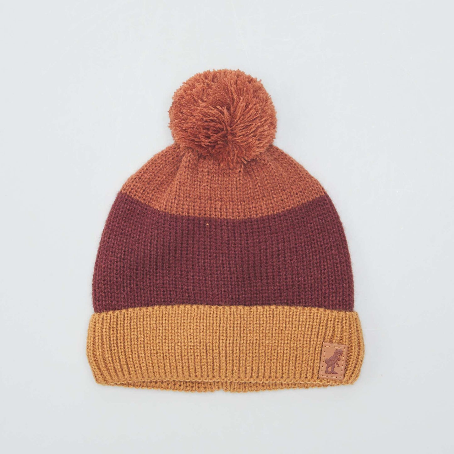 Ensemble bonnet + snood - 2 pi ces Marron/orange