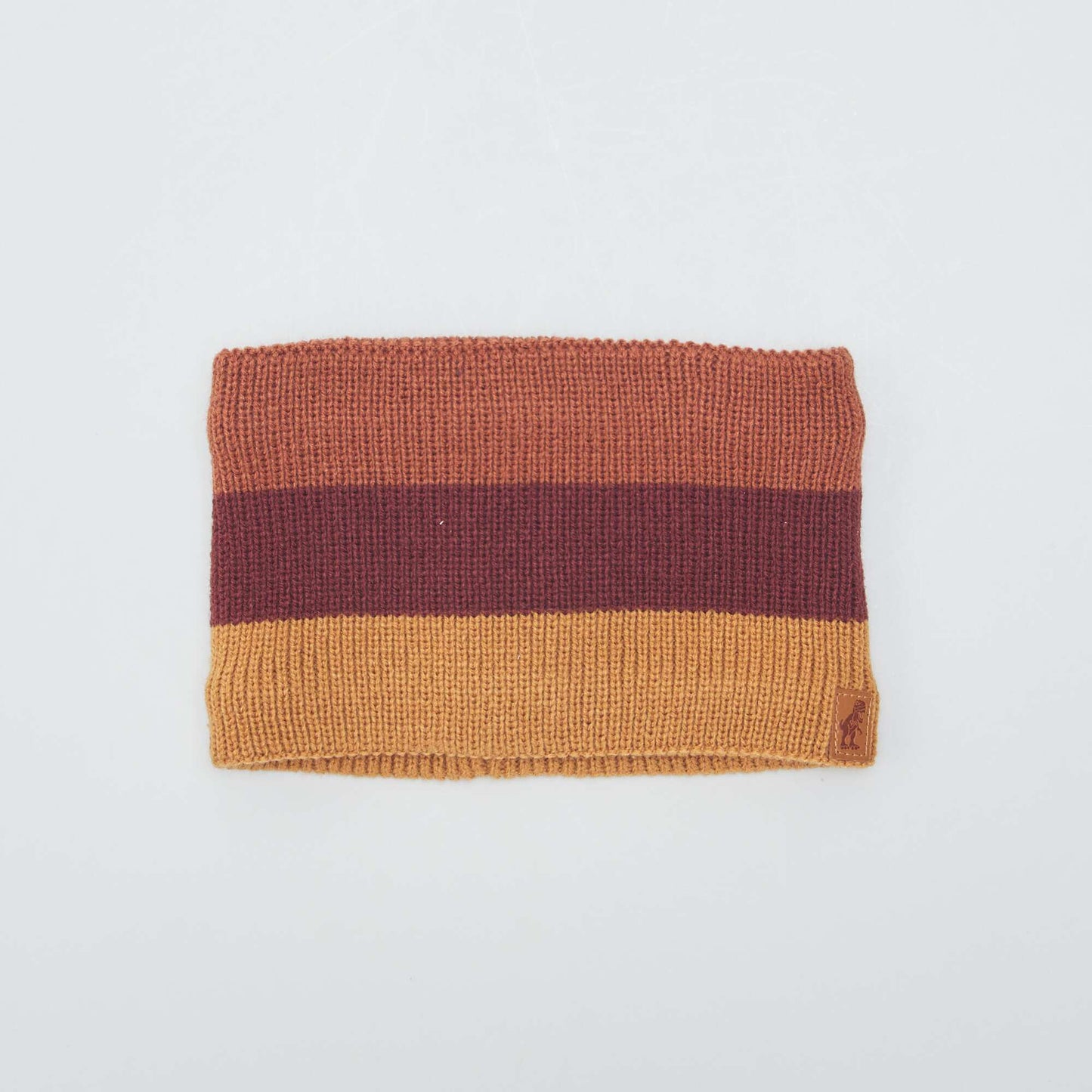 Ensemble bonnet + snood - 2 pi ces Marron/orange