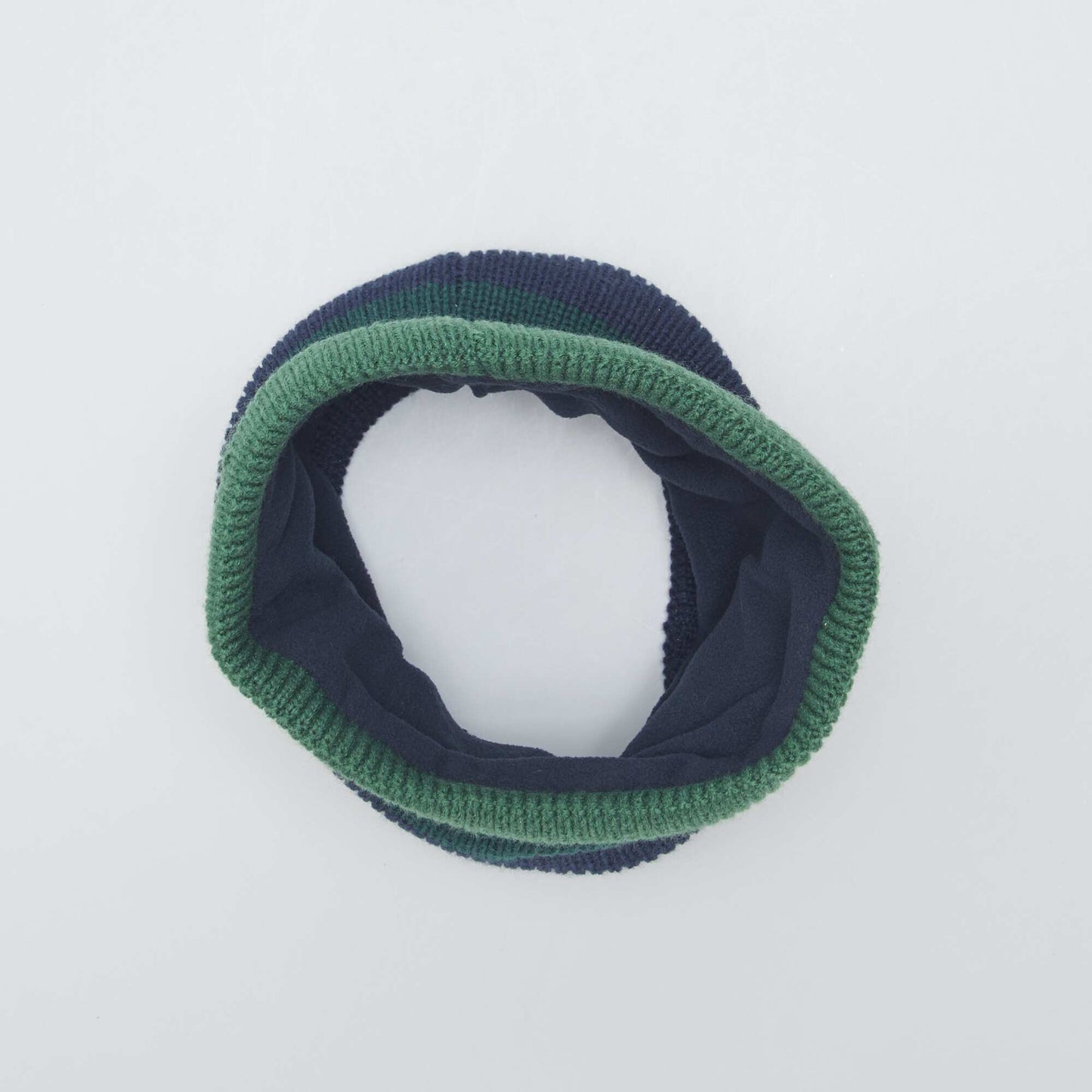 Ensemble bonnet + snood - 2 pi ces Vert/bleu