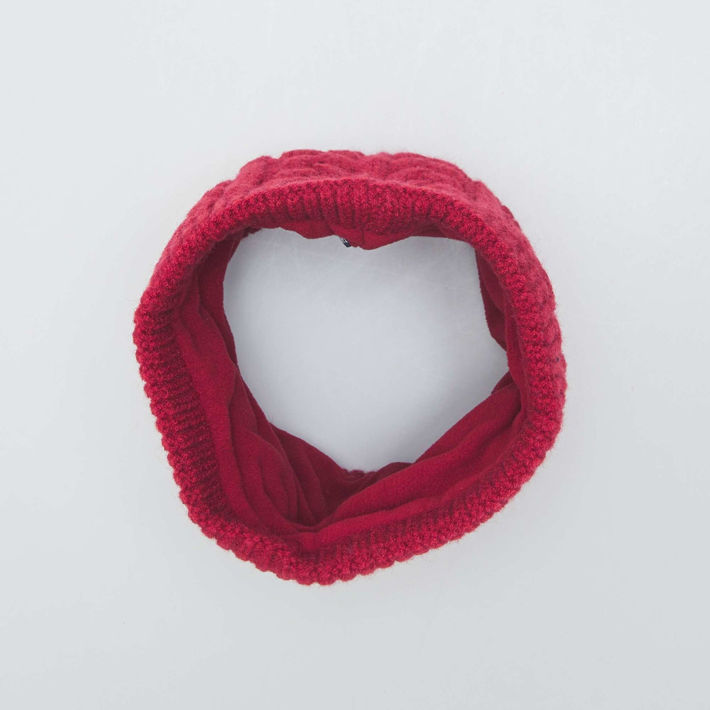 Snood en maille torsad e Rouge