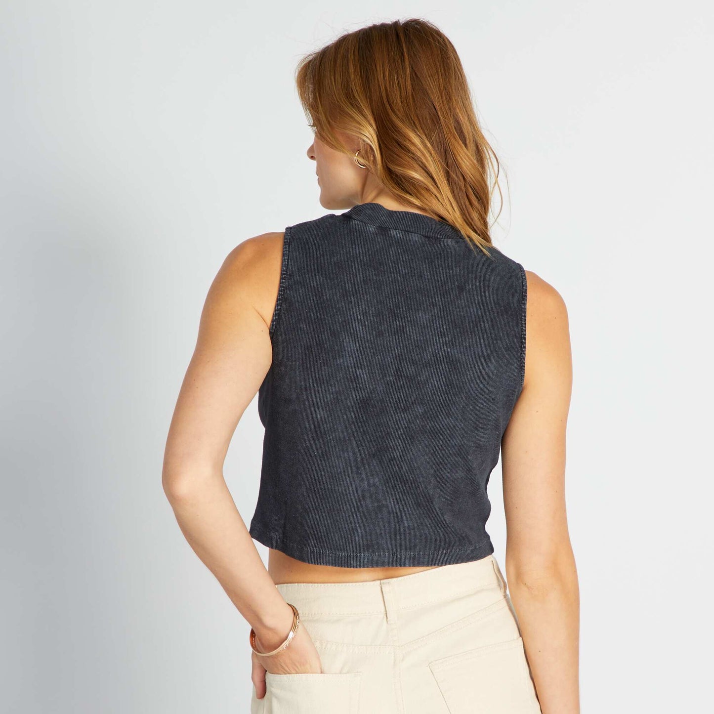 D bardeur c tel crop top Noir