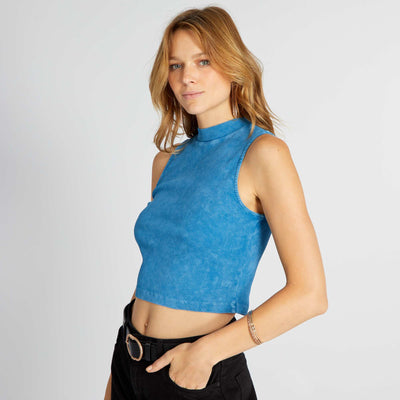 D bardeur c tel crop top Bleu