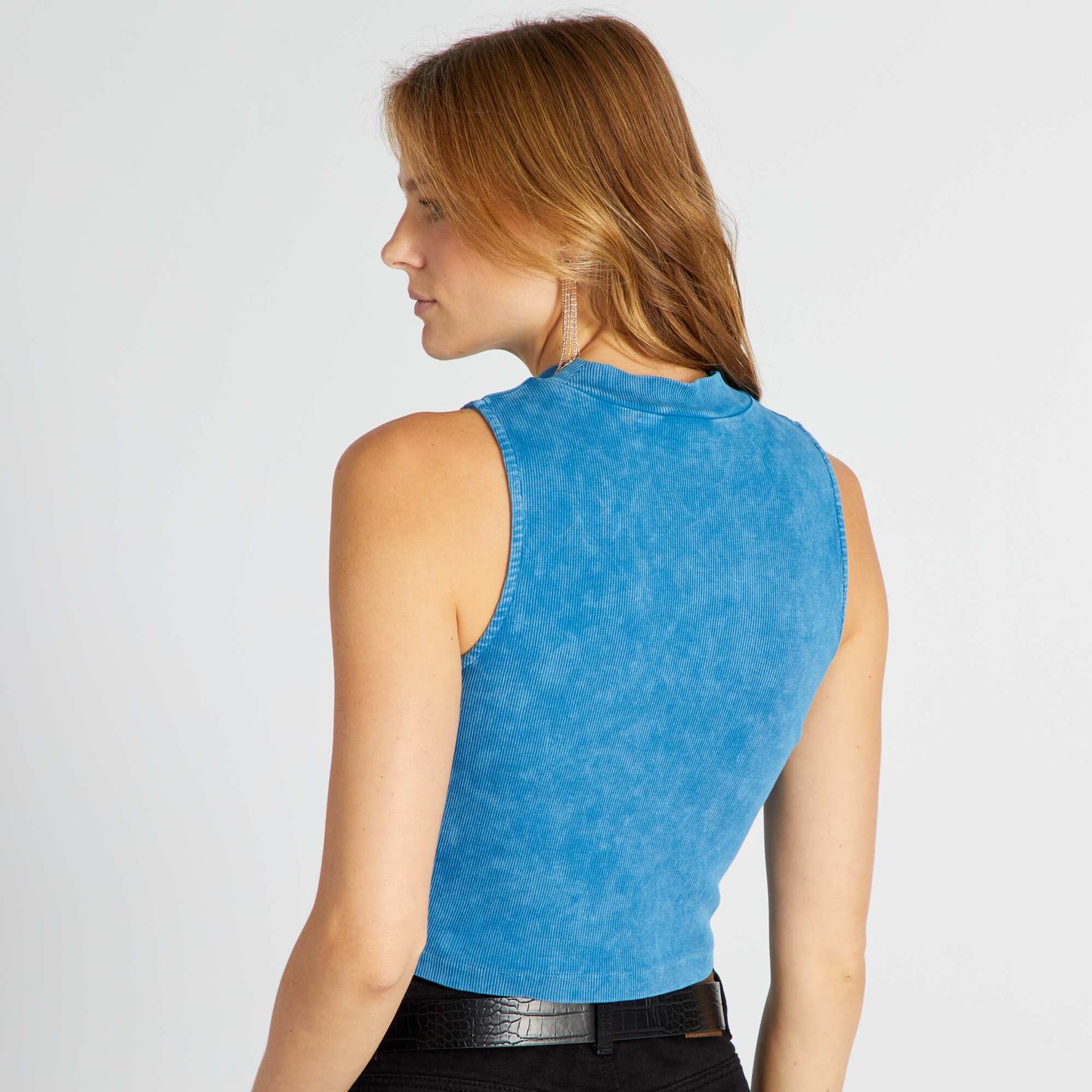 D bardeur c tel crop top Bleu