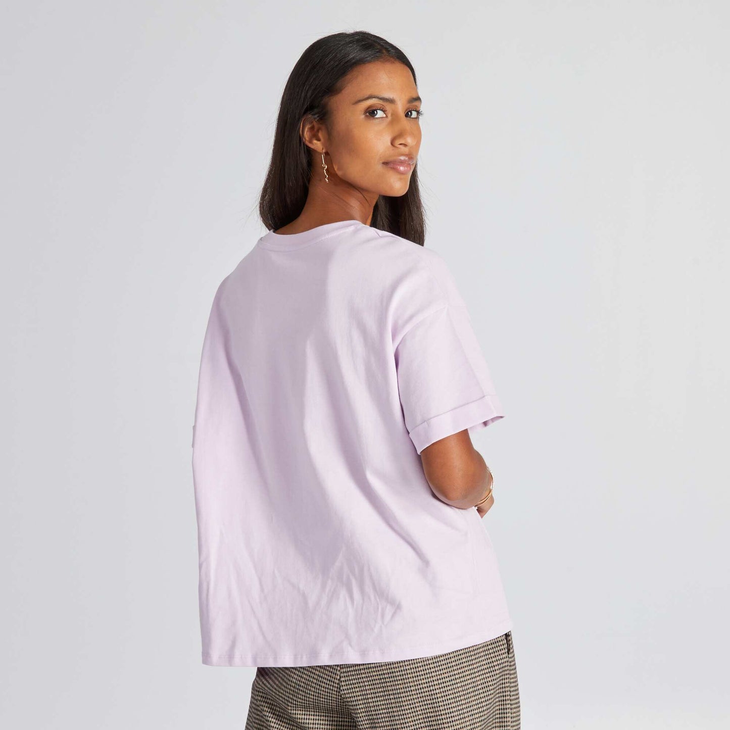 T-shirt en jersey avec broderie Violet