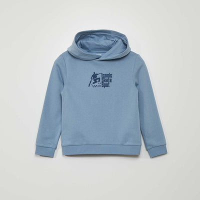 Sweat capuche en molleton Bleu