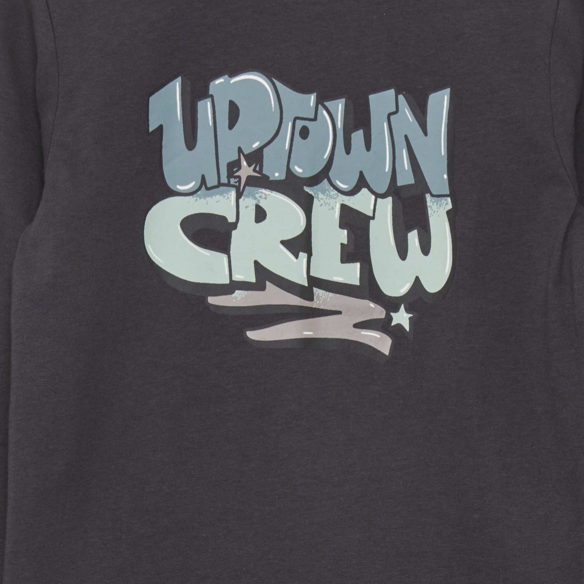 T-shirt en jersey manches longues Gris