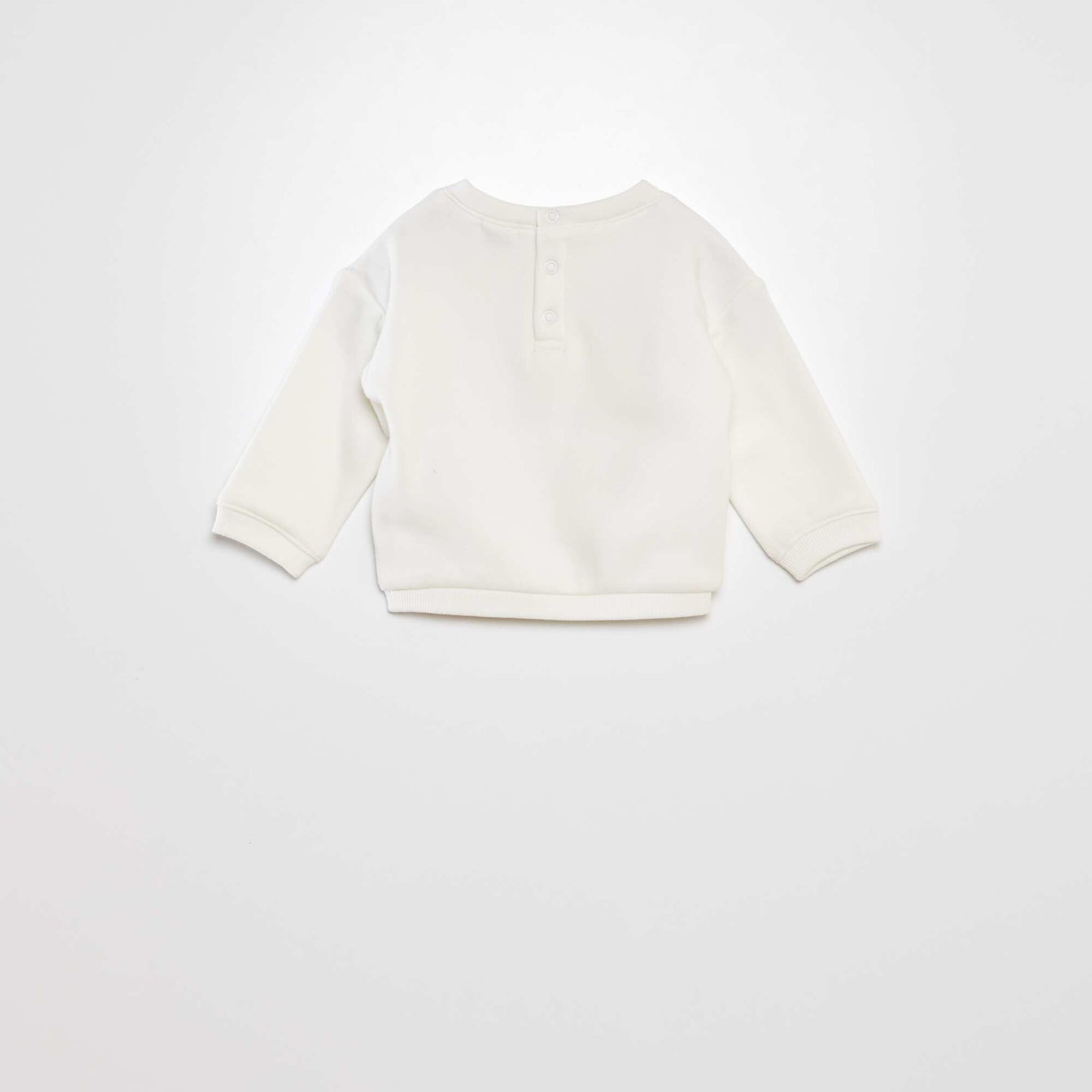 Sweat en molleton imprim Blanc