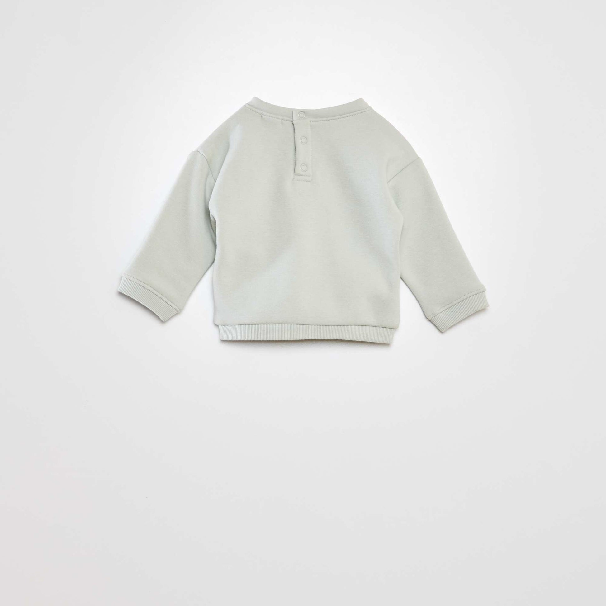 Sweat en molleton imprim Bleu vert