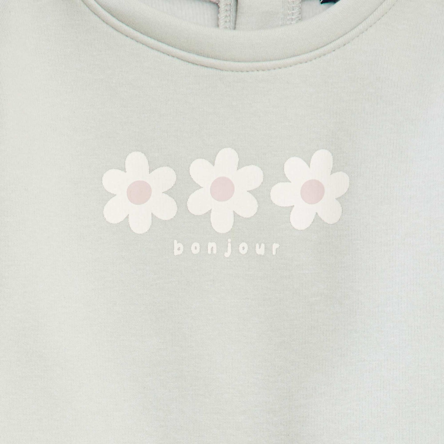 Sweat en molleton imprim Bleu vert