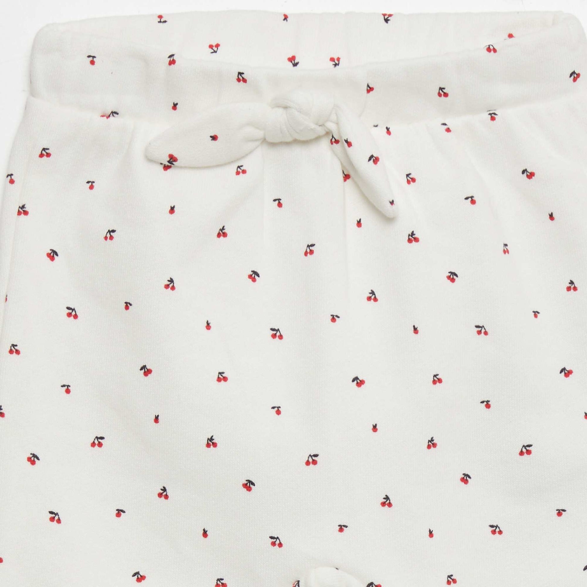 Pantalon sarouel Blanc/cerise