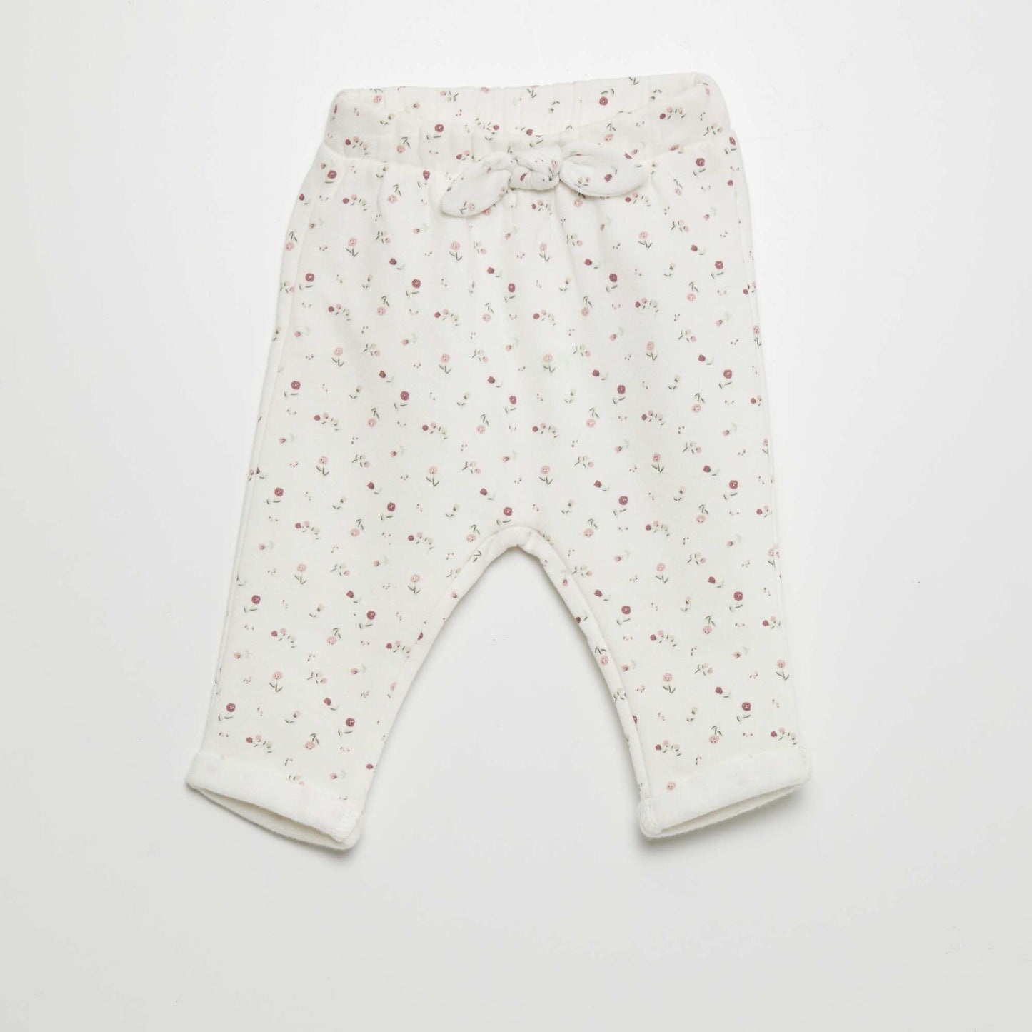 Pantalon sarouel Blanc/fleuri