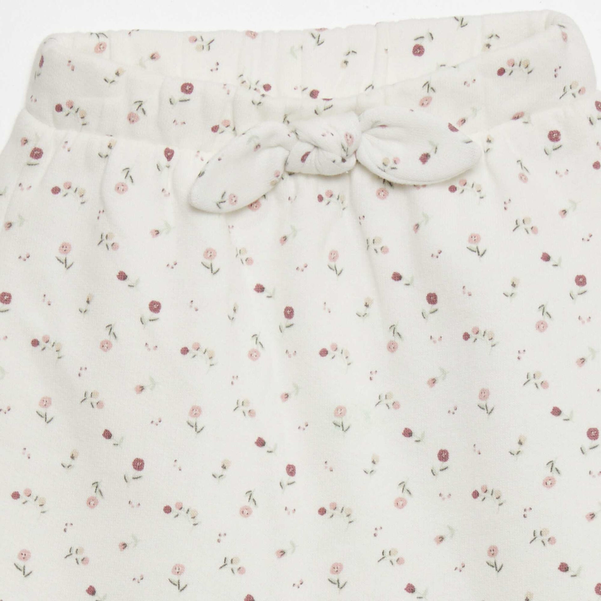 Pantalon sarouel Blanc/fleuri