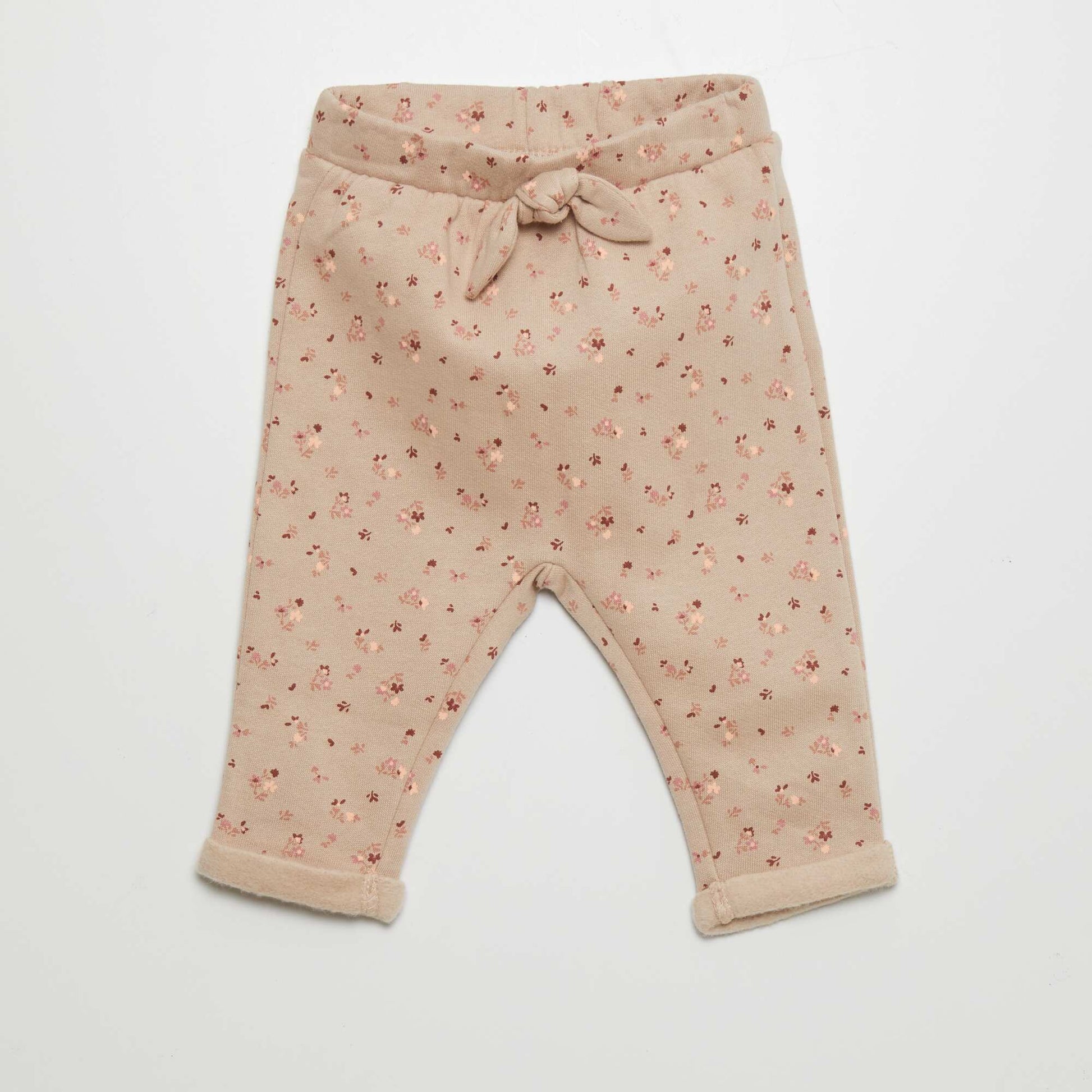 Pantalon sarouel Beige/fleuri