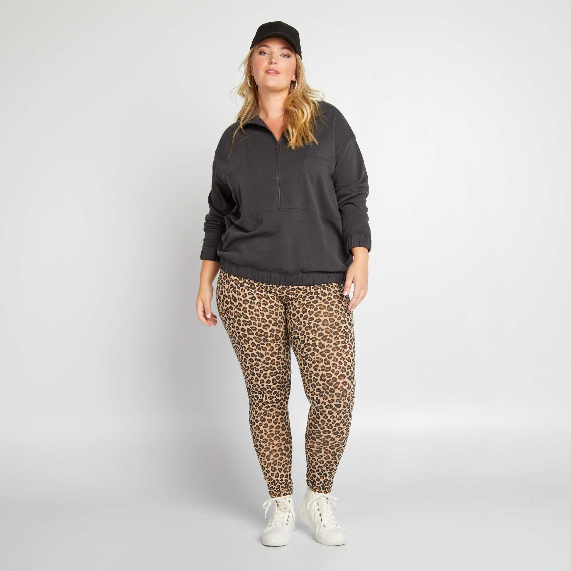 Legging stretch 'l opard' Beige