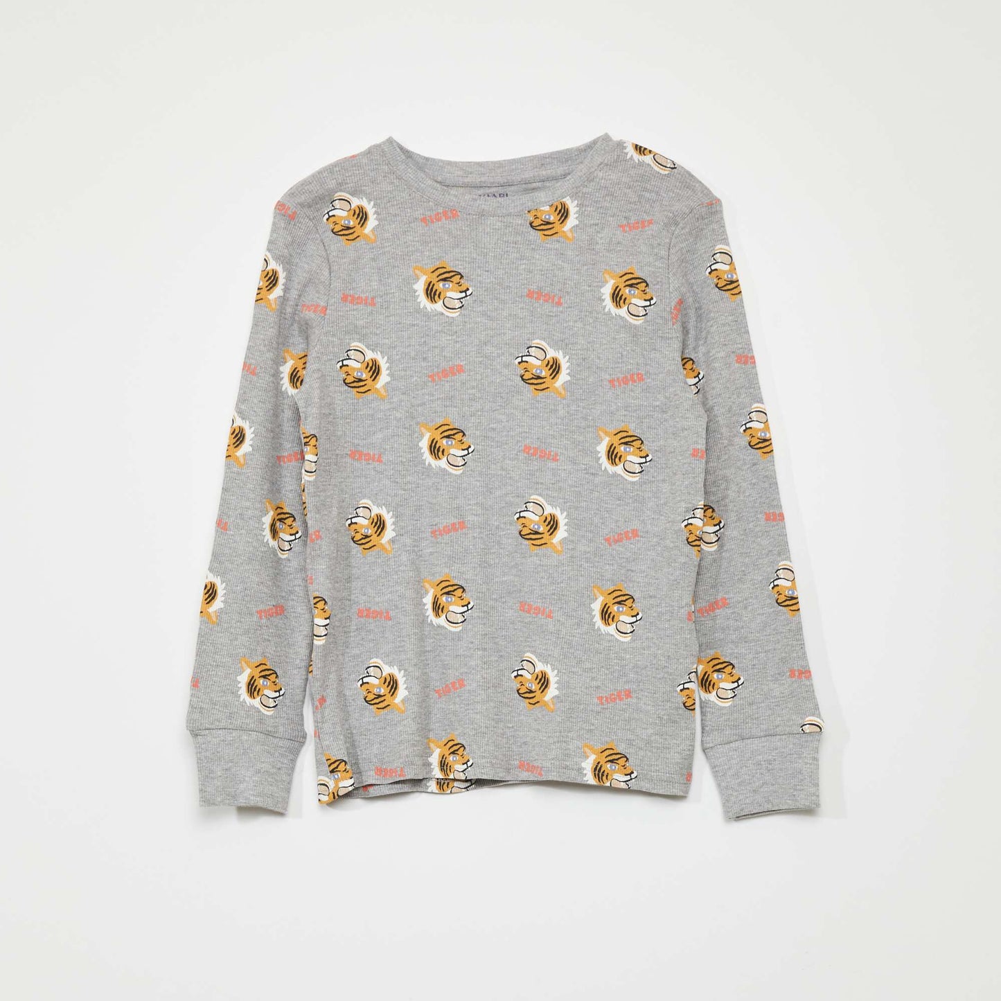 Pyjama long imprim all over Gris