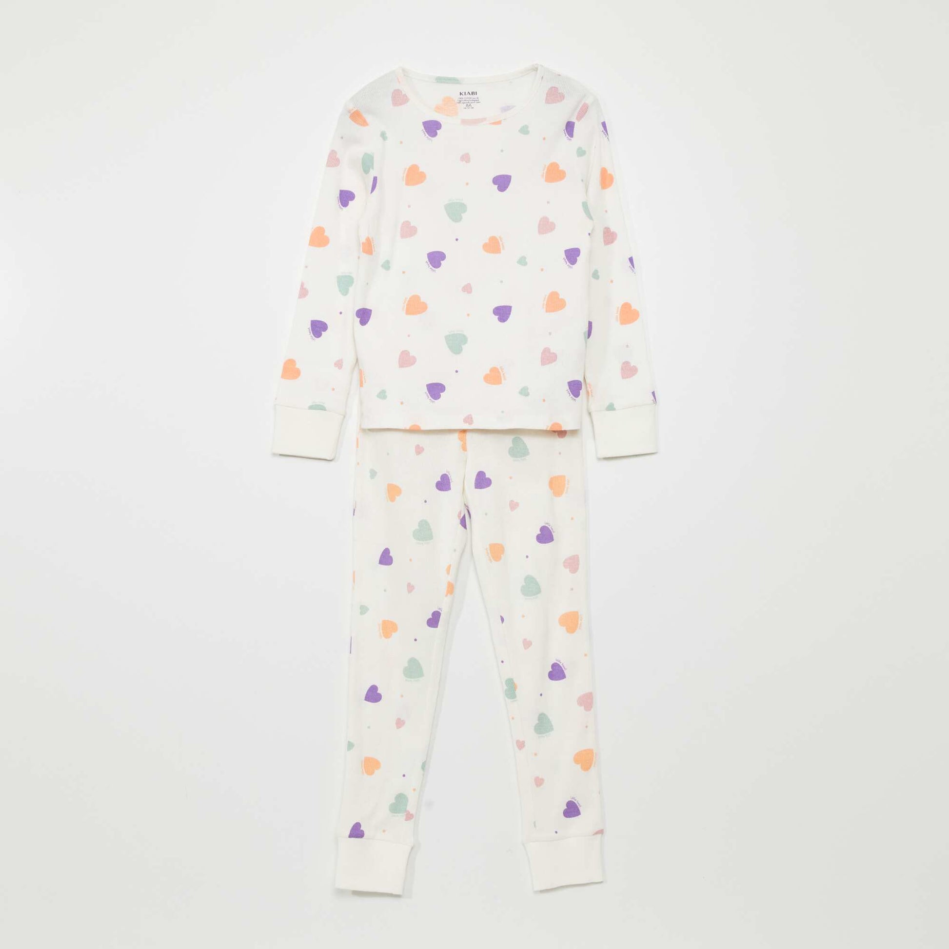 Ensemble pyjama t-shirt + pantalon - 2 pi ces Blanc