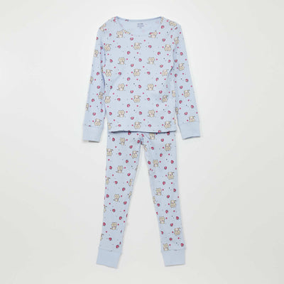 Ensemble pyjama t-shirt + pantalon - 2 pi ces Bleu