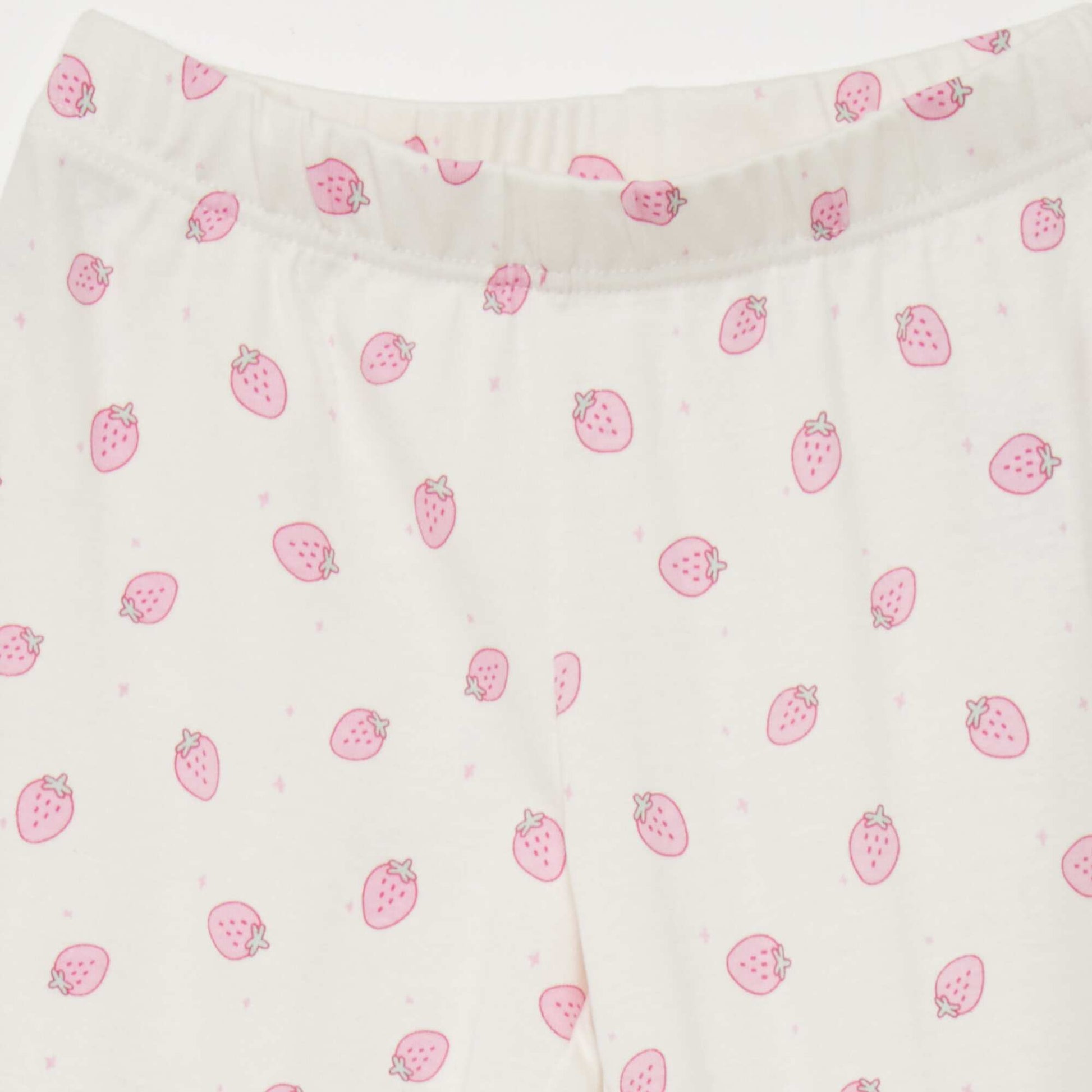 Pyjama long - imprim fraises - 2 pi ces Rose