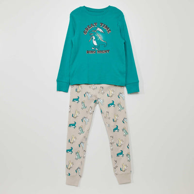 Ensemble pyjama t-shirt + pantalon - 2 pi ces Vert