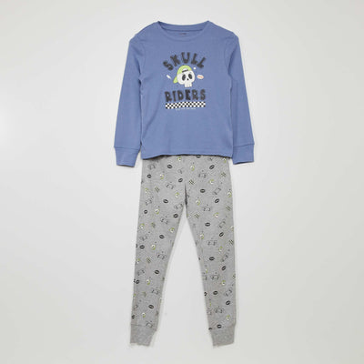 Ensemble pyjama t-shirt + pantalon - 2 pi ces Bleu