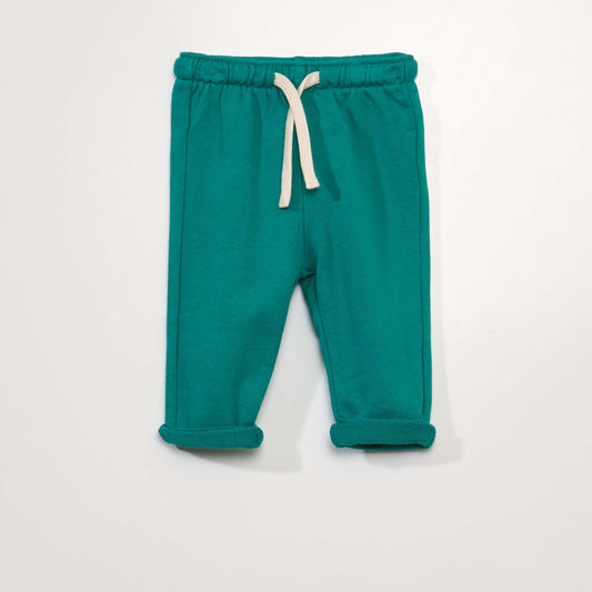 Pantalon jogging en french terry Vert