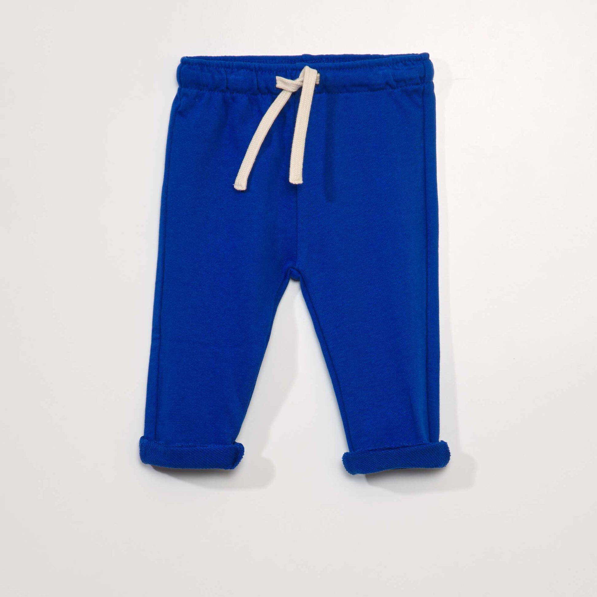 Pantalon jogging en french terry Bleu lectrique