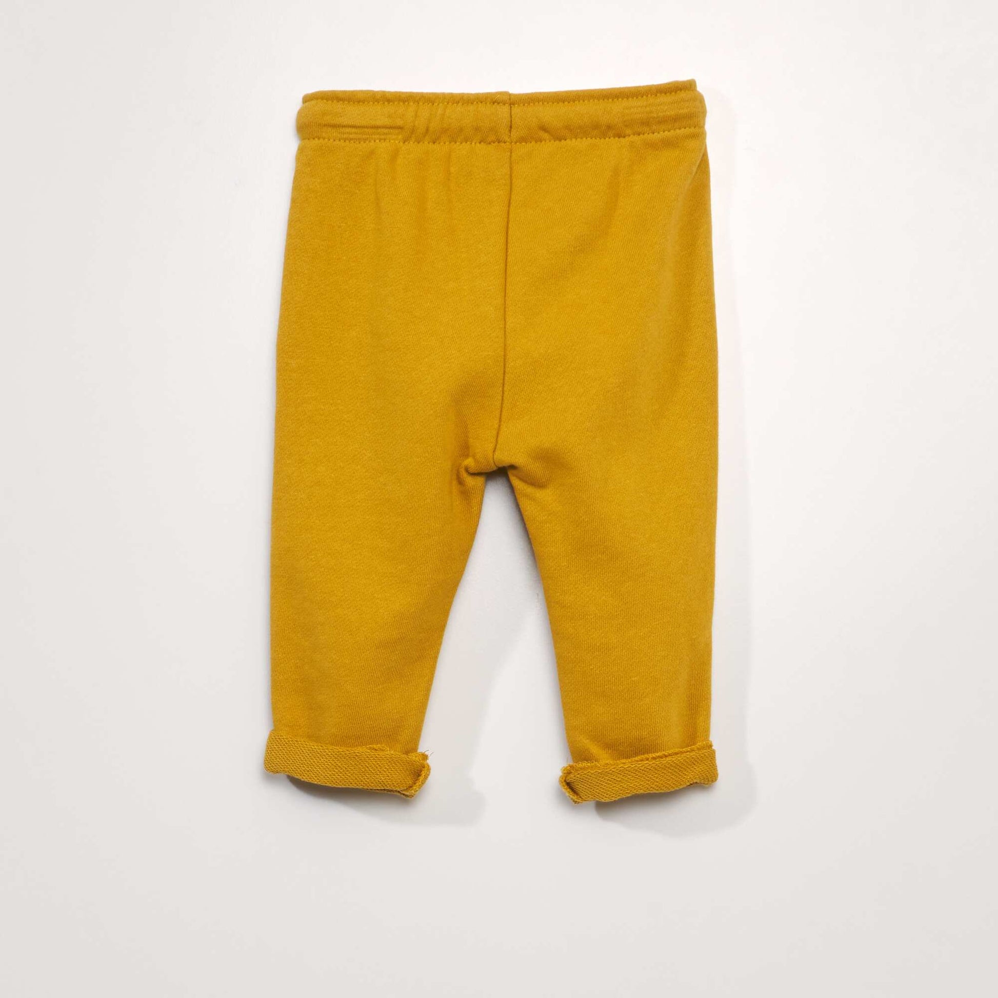 Pantalon jogging en french terry Jaune moutarde
