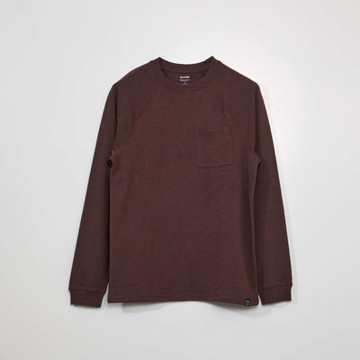 T-shirt pais manches longues Marron