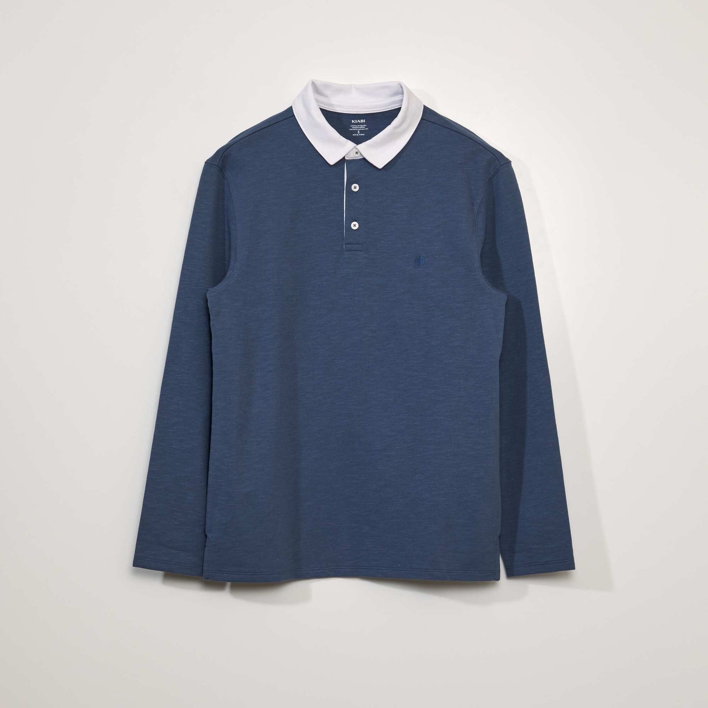 Polo en jersey Bleu