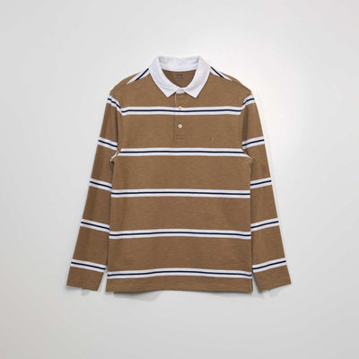 Polo en jersey Beige
