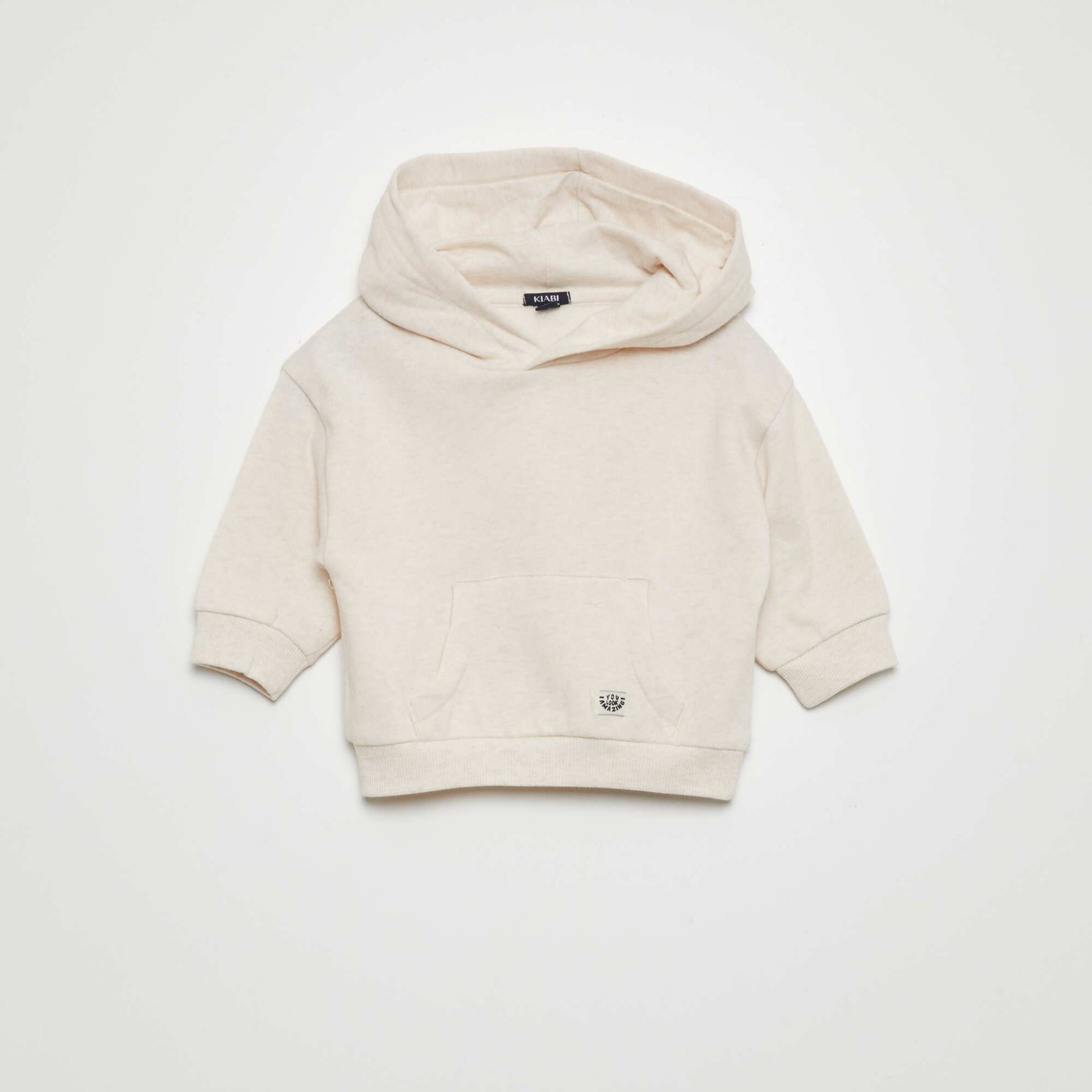 Sweat capuche Beige