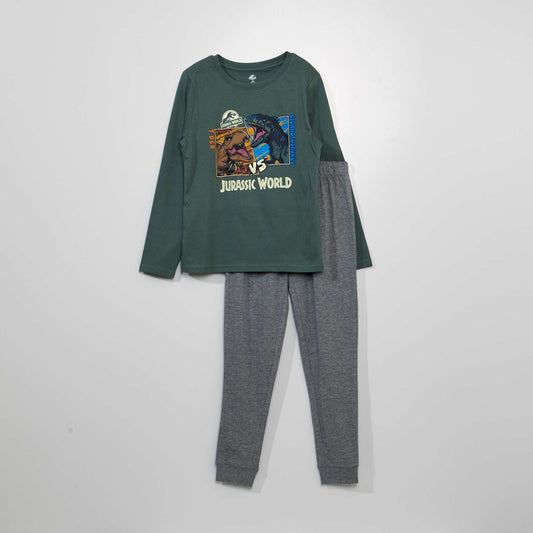 Pyjama long 'Jurassic world' - 2 pièces Vert