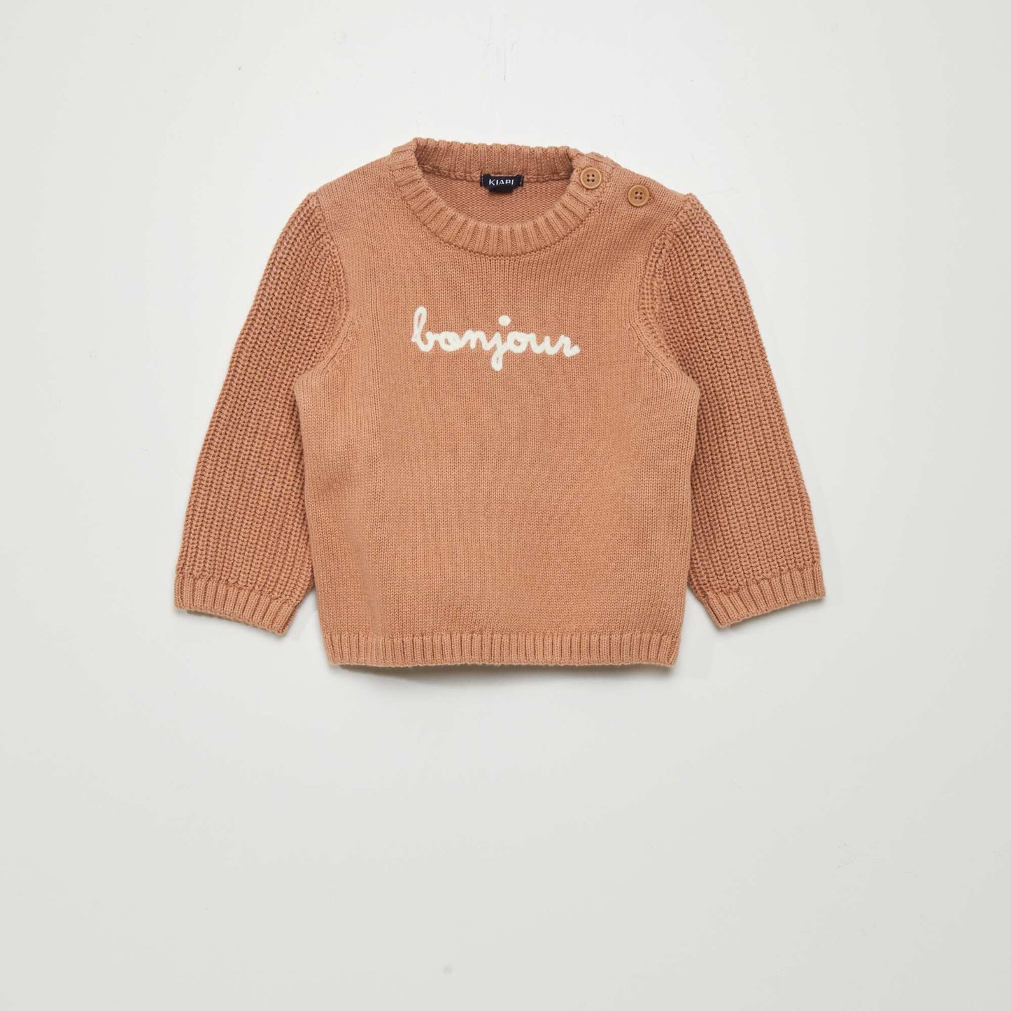 Pull imprimé en coton Marron