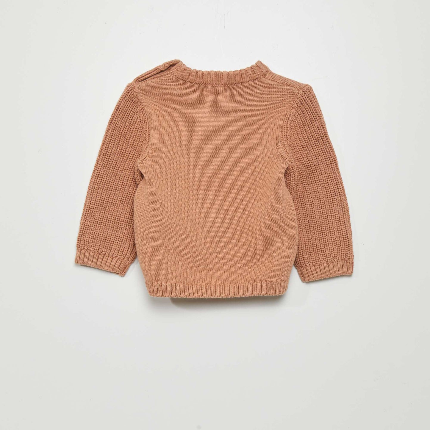 Pull imprim en coton Marron