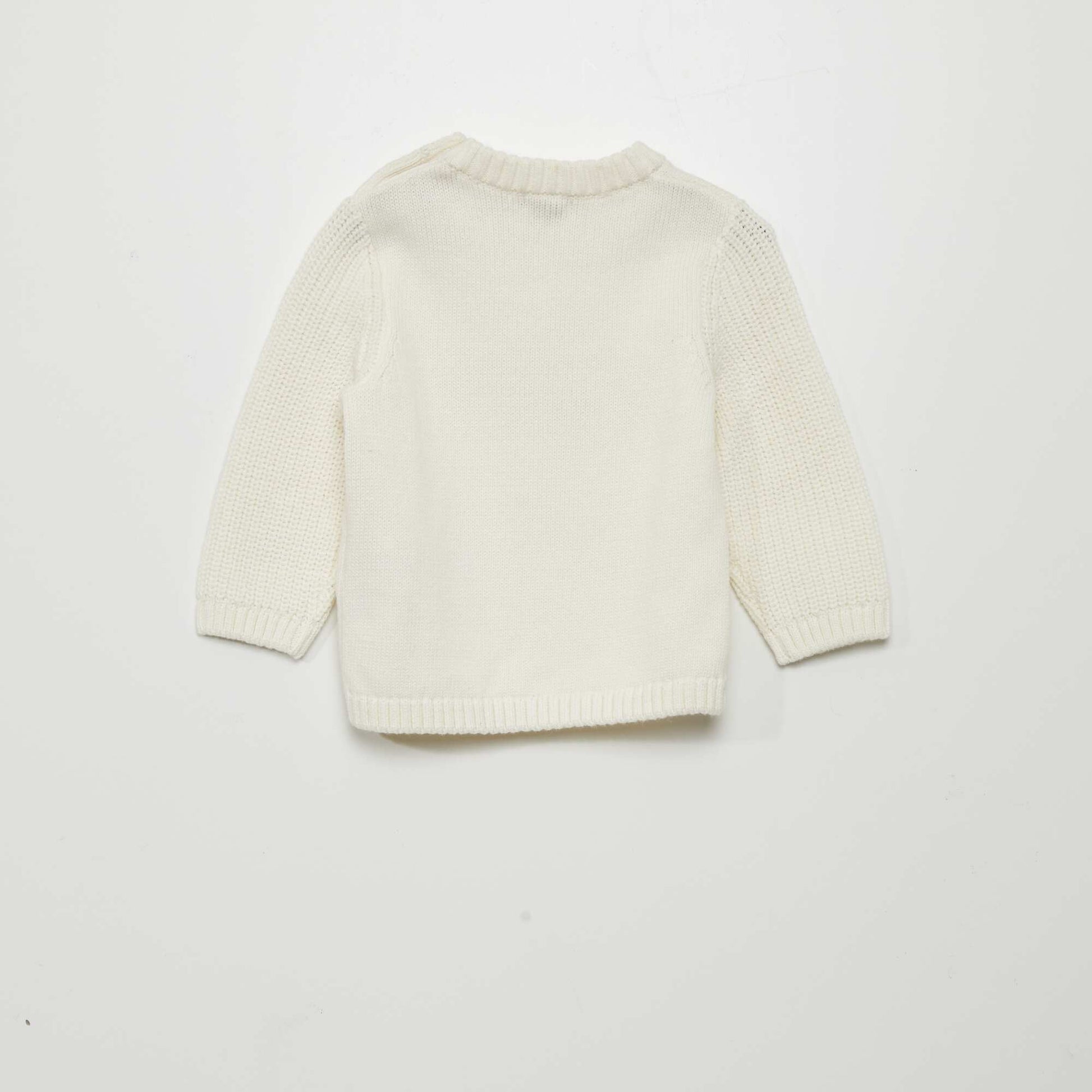 Pull imprim en coton Blanc
