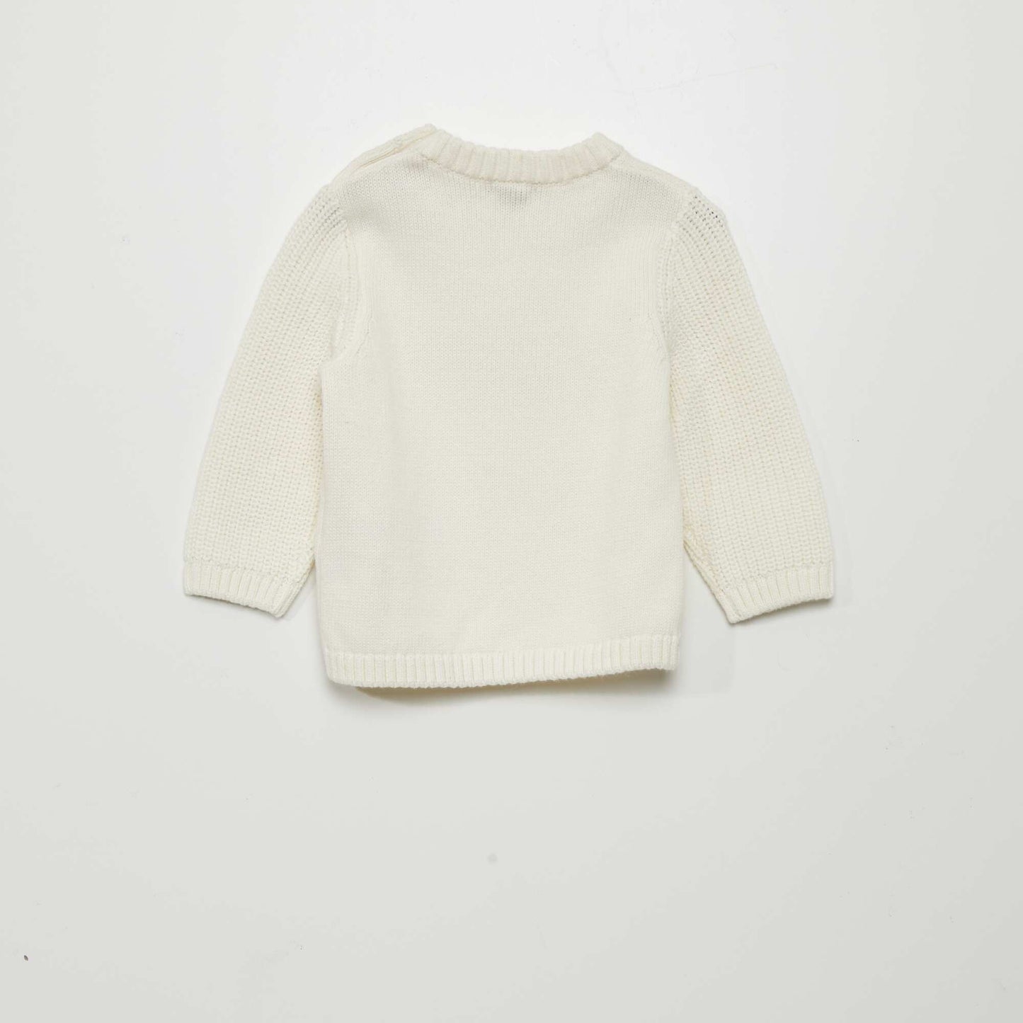 Pull imprim en coton Blanc