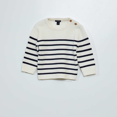 Pull en point mousse Blanc