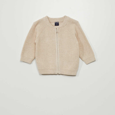 Gilet c tel zipp Beige